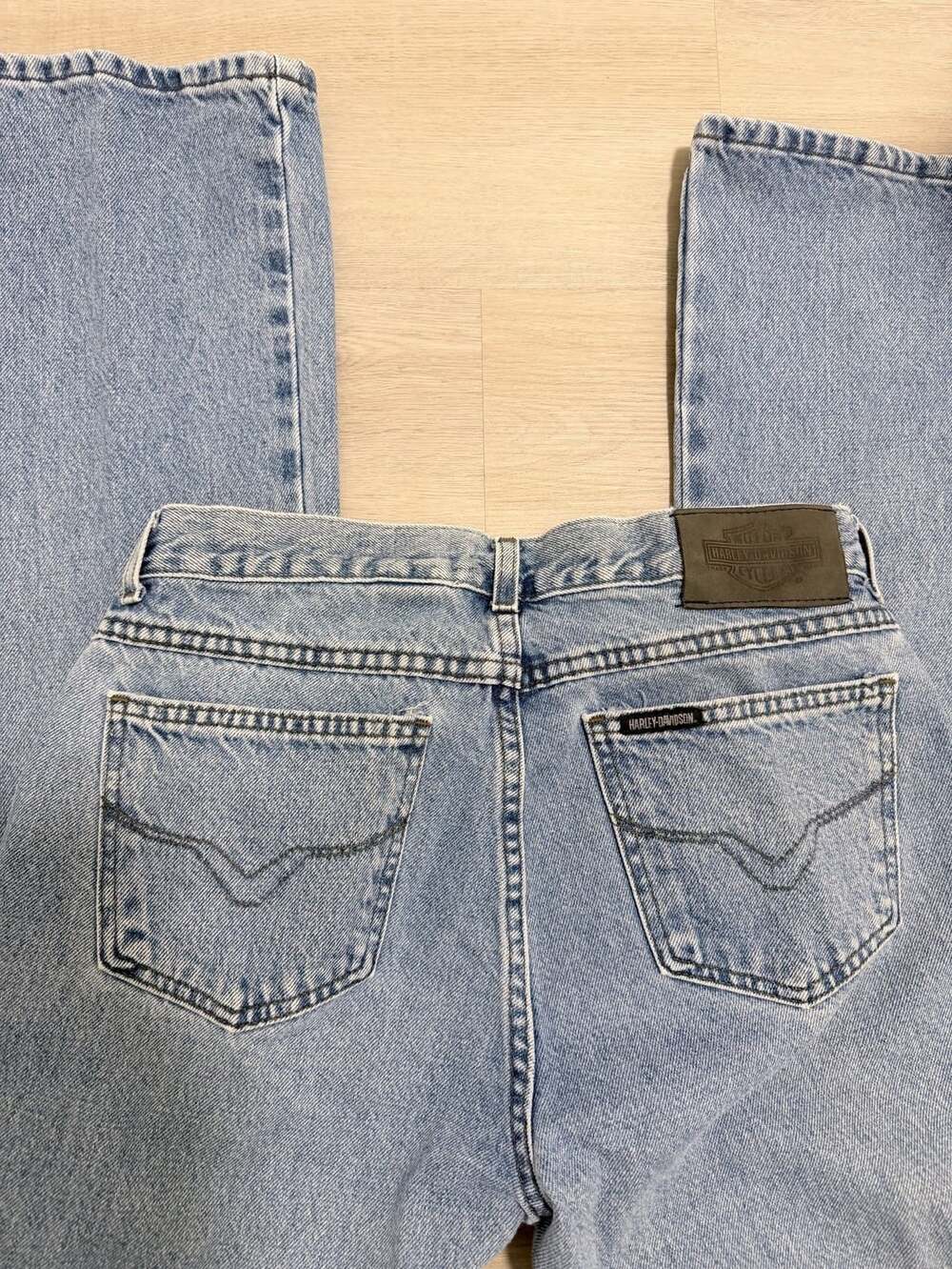 Harley-Davidson Bootcut Jeans Size 10R Light Blue Cotton Denim